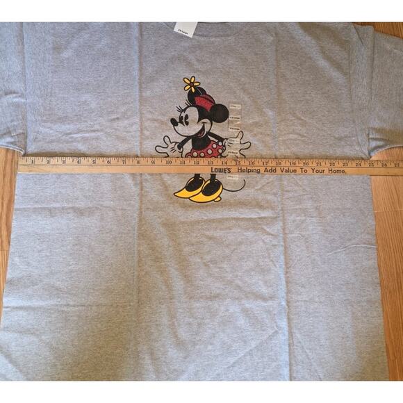 Disney Store Minnie Mouse Glitter Print GRAY t-shirt size XXL - Picture 5 of 5